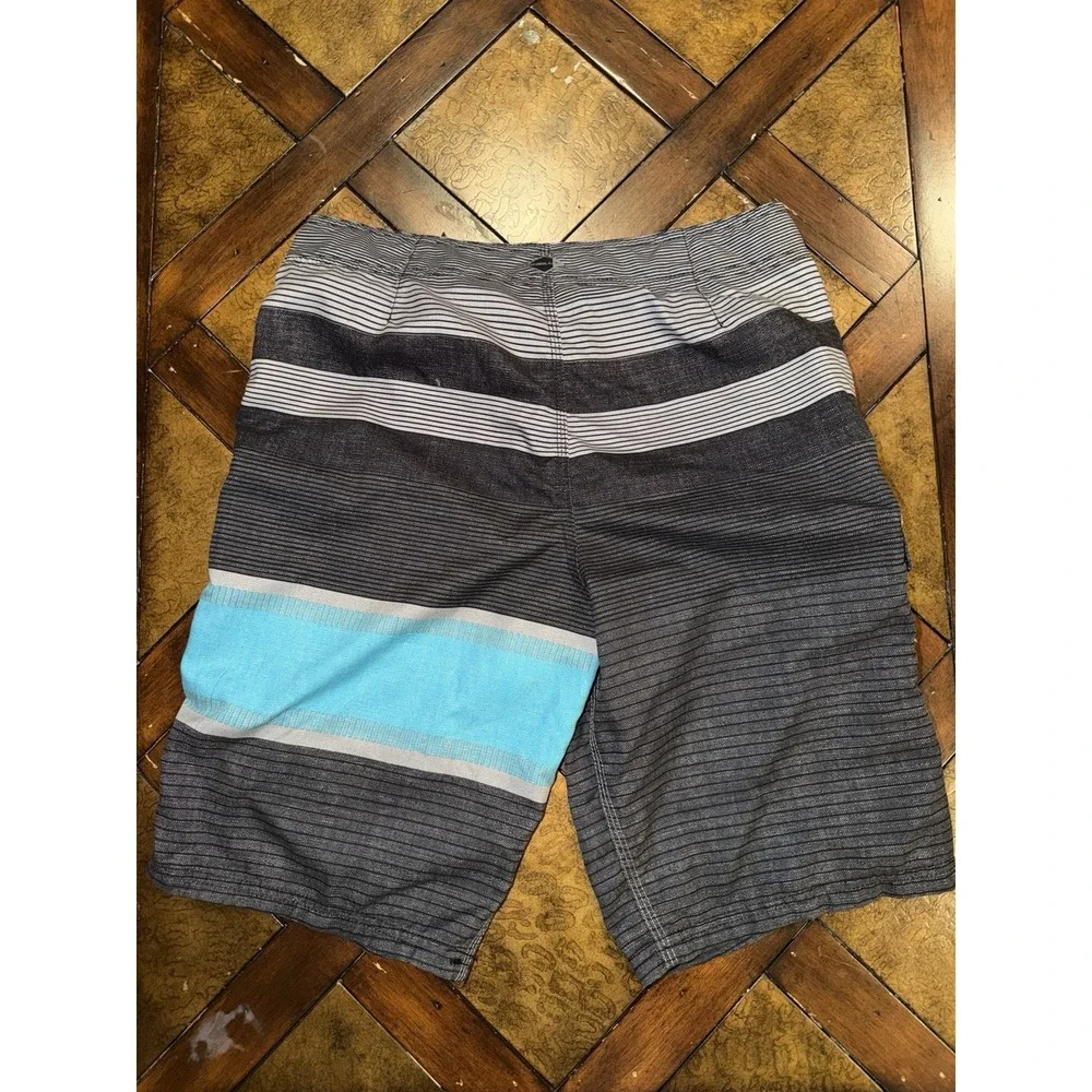 O'neill Board Shorts Mens 31x11 Multicolor Striped Quick Dry Drawstring Tie Surf